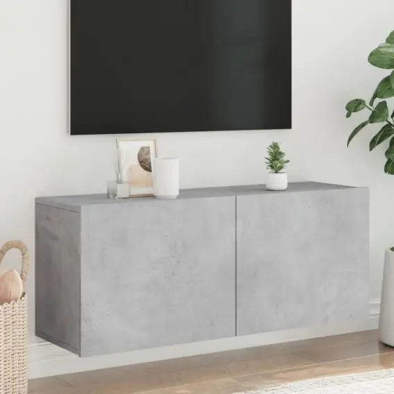 Wyjątkowa oferta Szafka pod telewizor, ścienna, szarość betonu, 100x30x41 cm Lumarko! - Hurtownia wielobranżowa Lumarko